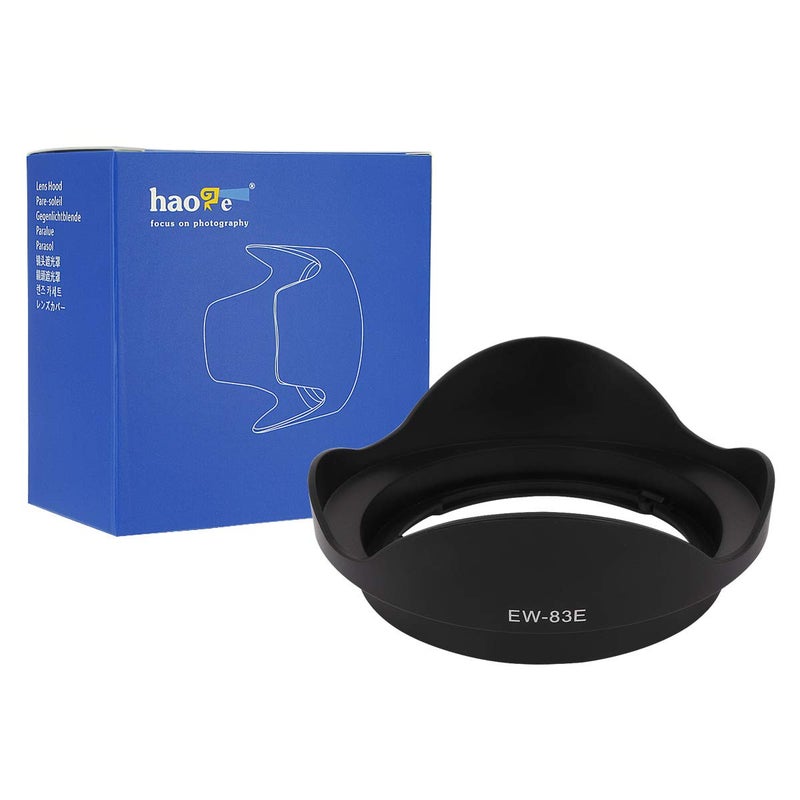 Haoge Bayonet Lens Hood for Canon EF-S 10-22mm f3.5-4.5 USM, Canon EF 16-35mm f2.8L USM and Canon EF 17-40mm f4L USM Lens Replaces Canon EW-83E - Image 1